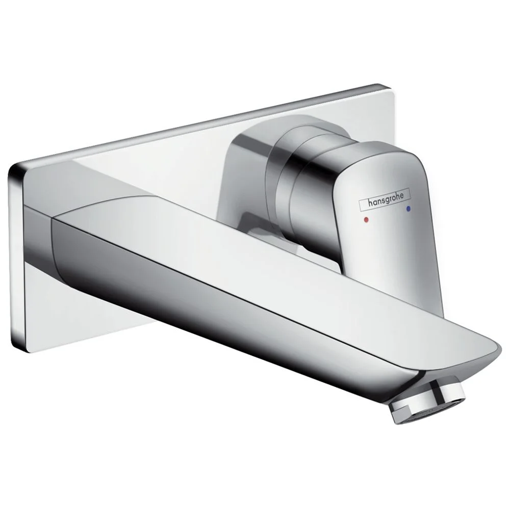 Mieszacz umywalkowy widok z boku, chromowane wykończenie, hansgrohe