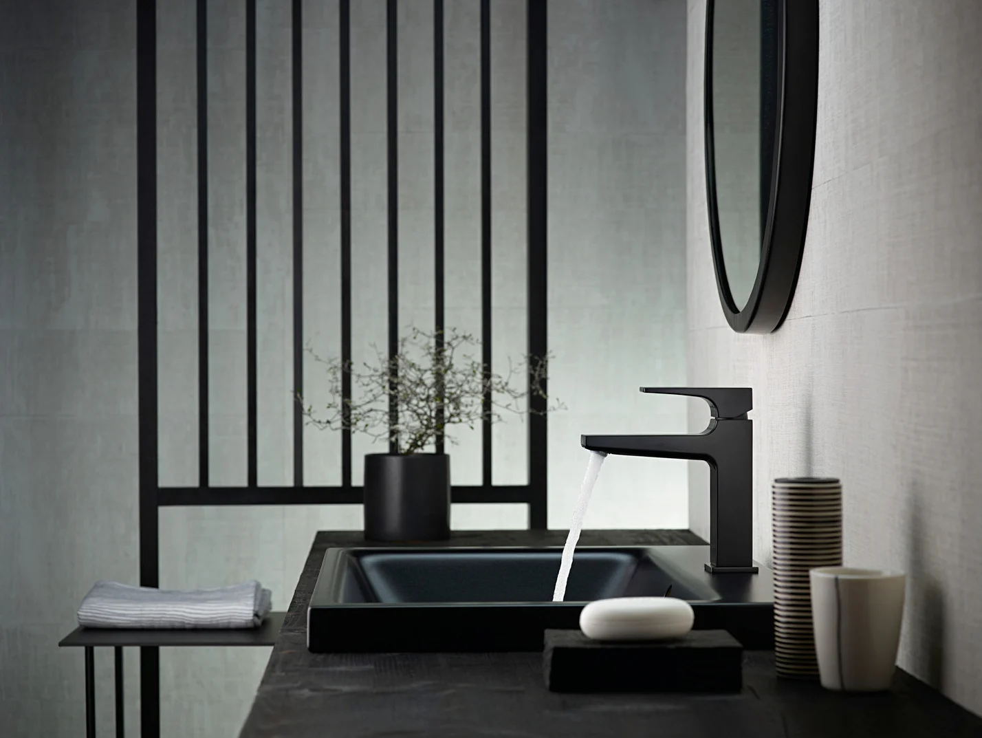 hansgrohe Metropol Einhebel-Waschtischmischer 110 mit Hebelgriff und Push-Open Ablaufgarnitur Bild 2
