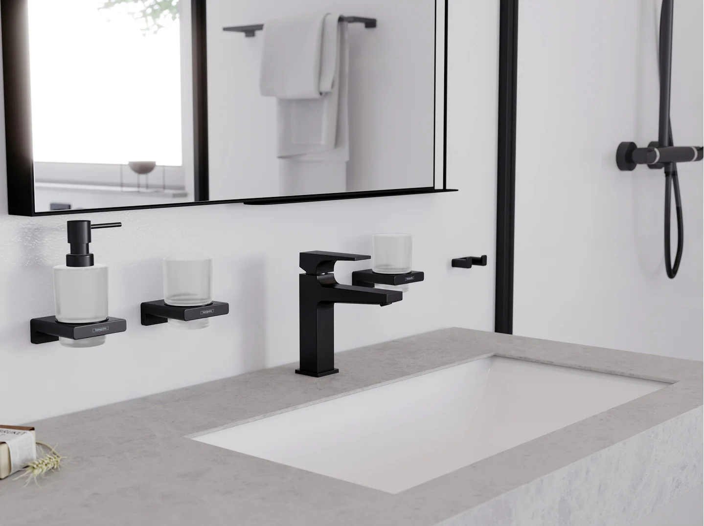 hansgrohe Metropol Einhebel-Waschtischmischer 110 mit Hebelgriff und Push-Open Ablaufgarnitur Bild 3