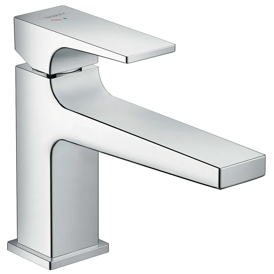 Chromowana bateria umywalkowa widok z boku, hansgrohe