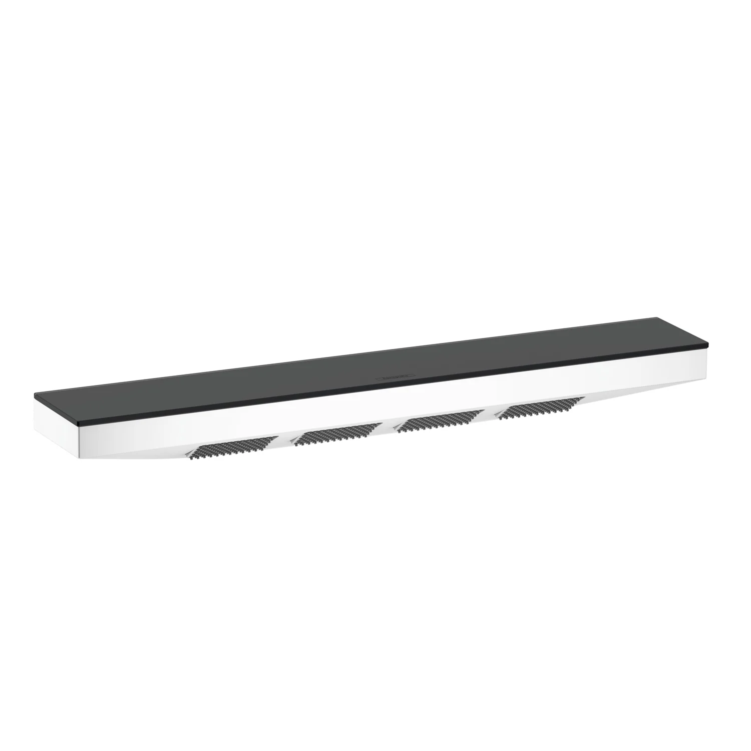 Czarna półka prysznicowa widok z boku, hansgrohe