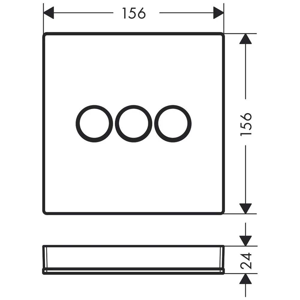hansgrohe ShowerSelect Glas Ventil Unterputz für 3 Verbraucher Bild 2