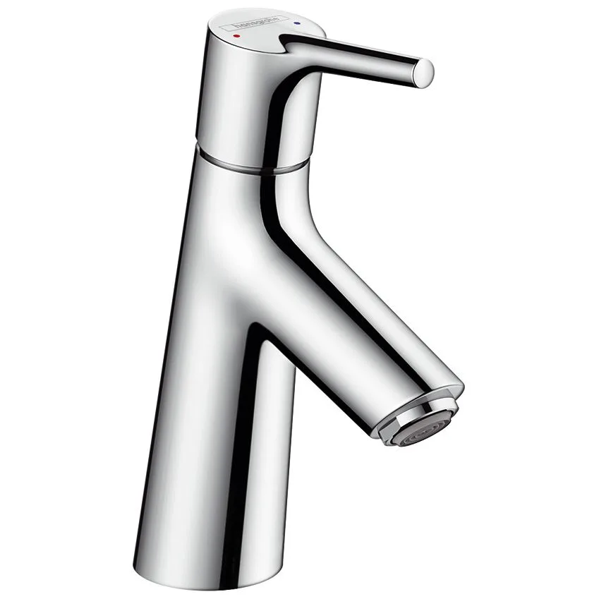 Chromowana bateria umywalkowa widok z boku, hansgrohe