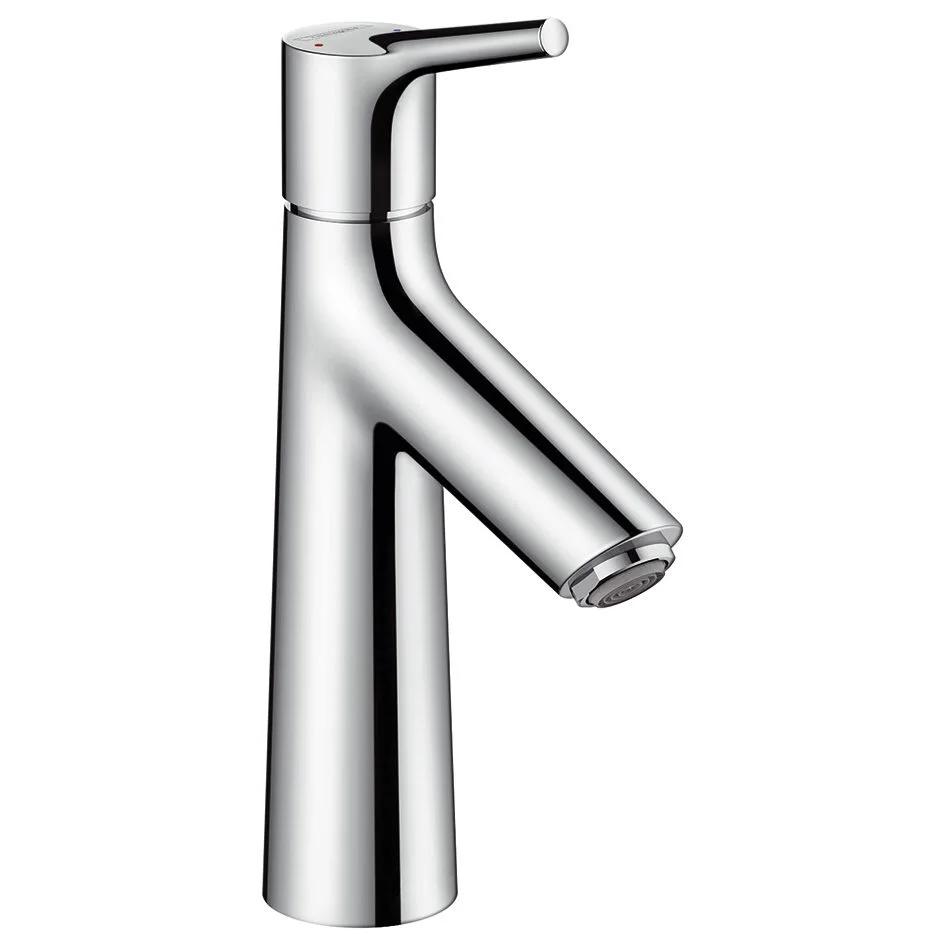 Chromowana bateria umywalkowa widok z boku, hansgrohe