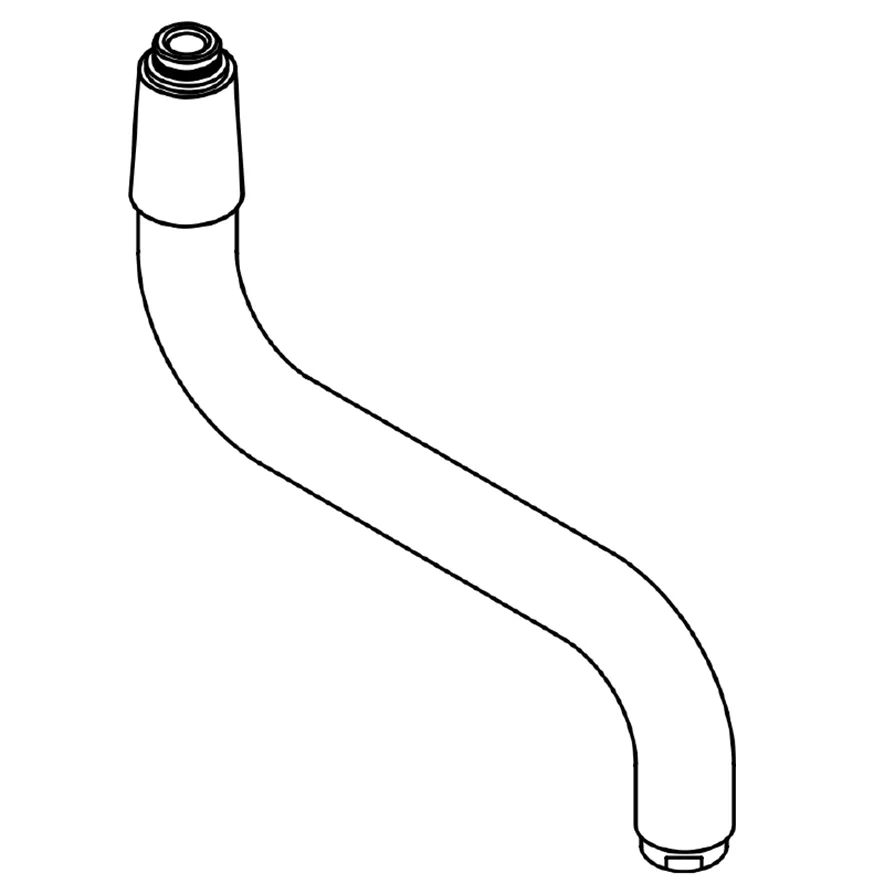 Rysunek techniczny wylewki kranu, hansgrohe