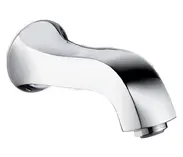 Chromowany kran w widoku bocznym, hansgrohe
