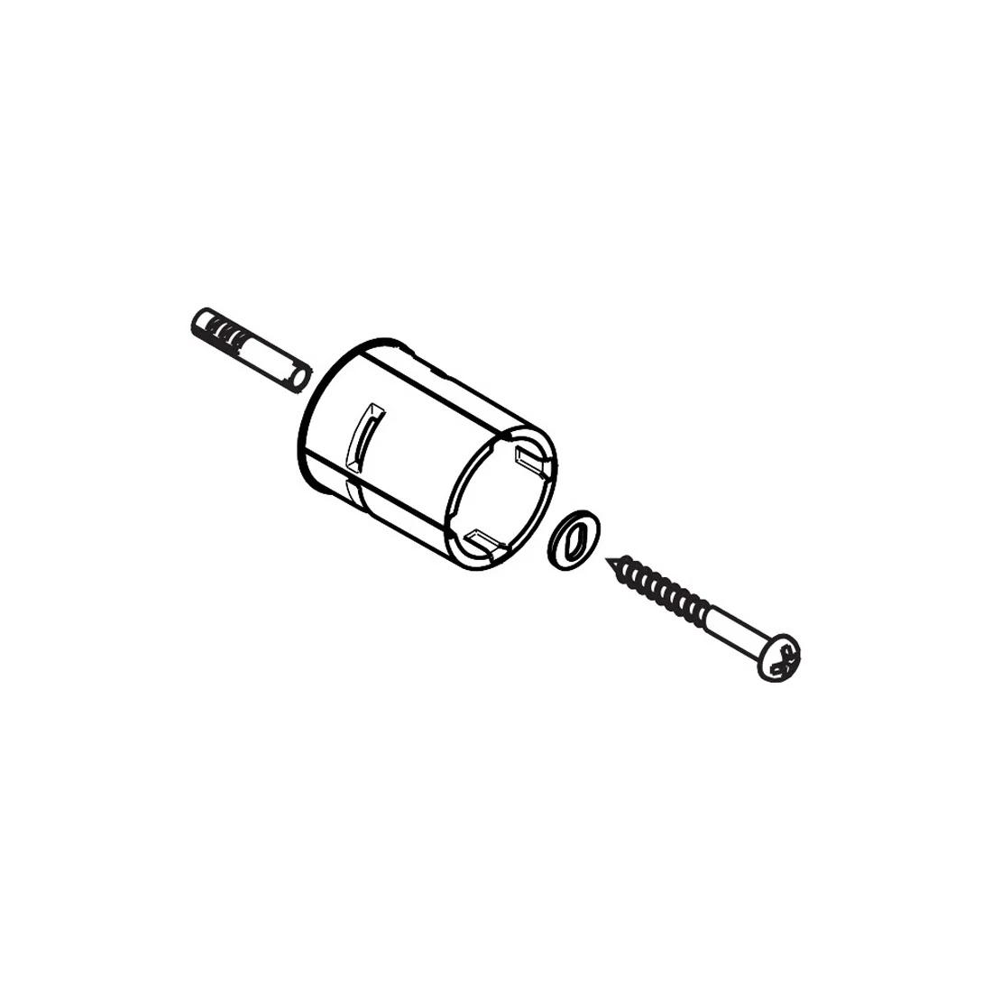 Rysunek techniczny adaptera cylindrycznego, hansgrohe