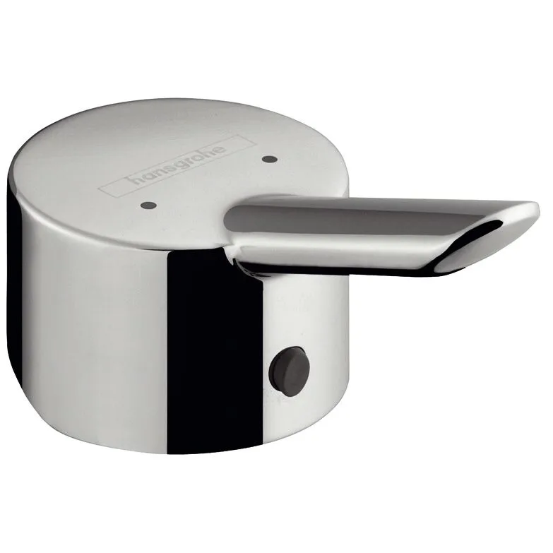 Chromowany uchwyt z logo Hansgrohe z boku, hansgrohe
