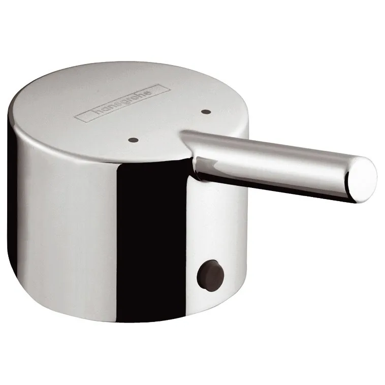 Chromowany uchwyt w widoku z boku, hansgrohe