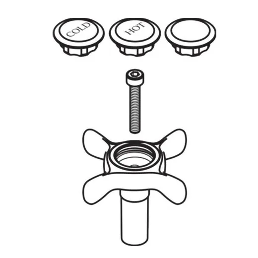 Rysunek techniczny uchwytu z etykietami, hansgrohe