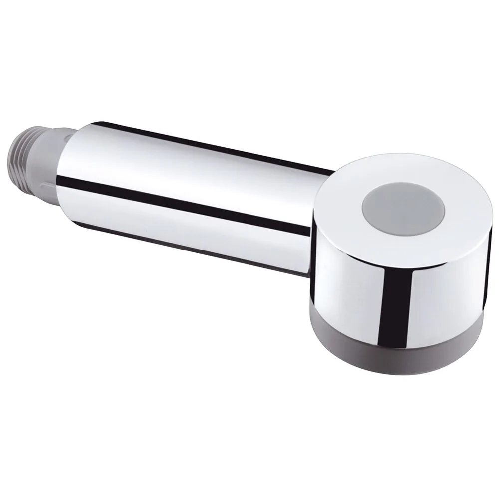 Chromowana słuchawka prysznicowa w widoku z boku, hansgrohe