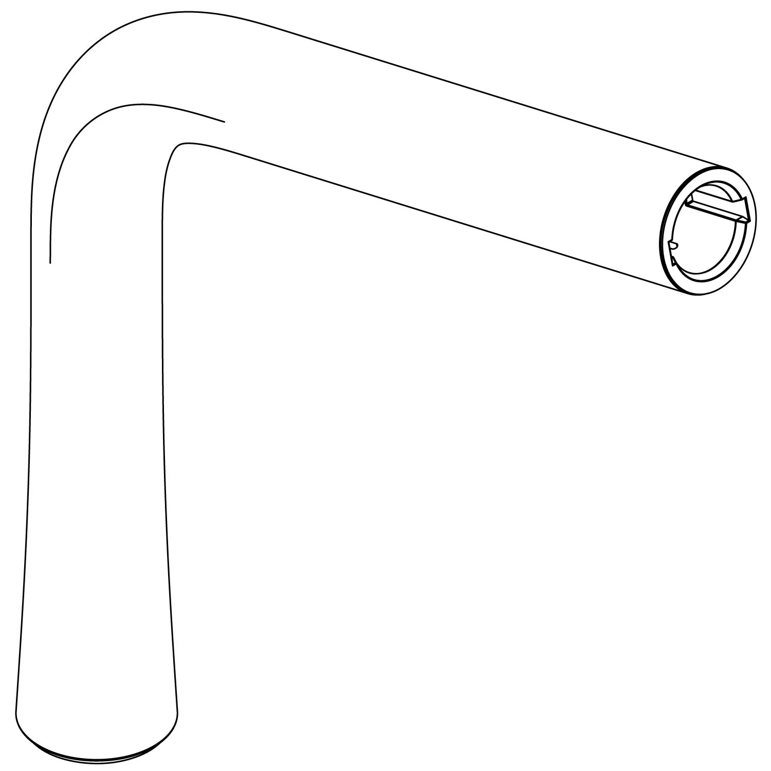Rysunek techniczny wylewki kranu, hansgrohe