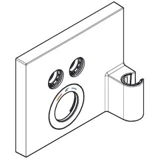 Rysunek techniczny rozetki do akcesoriów, hansgrohe