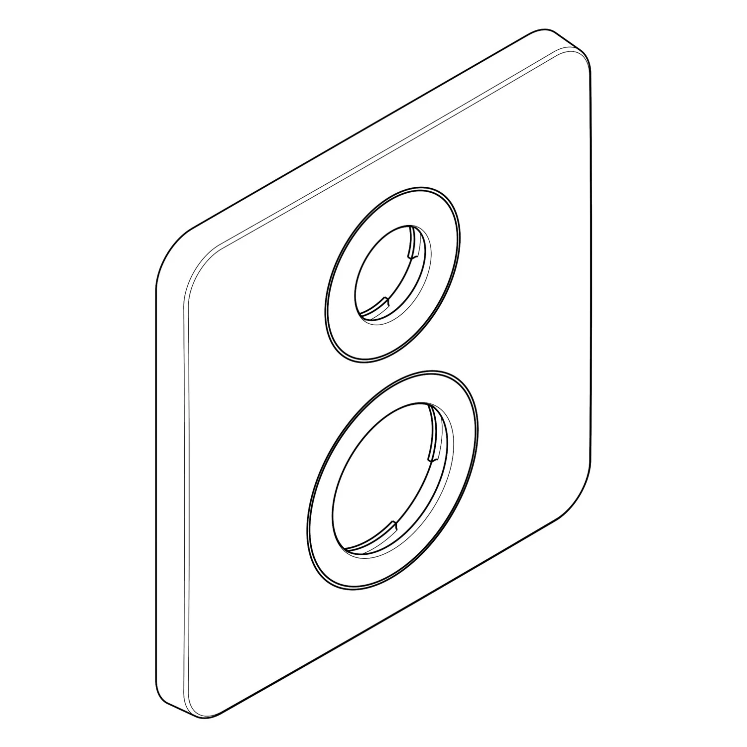 Rysunek techniczny rozety, hansgrohe