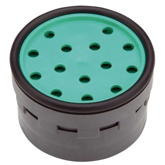 Zielony aerator w widoku z przodu, hansgrohe