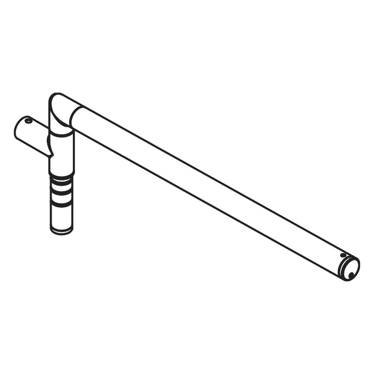 Rysunek techniczny ramienia prysznicowego, hansgrohe