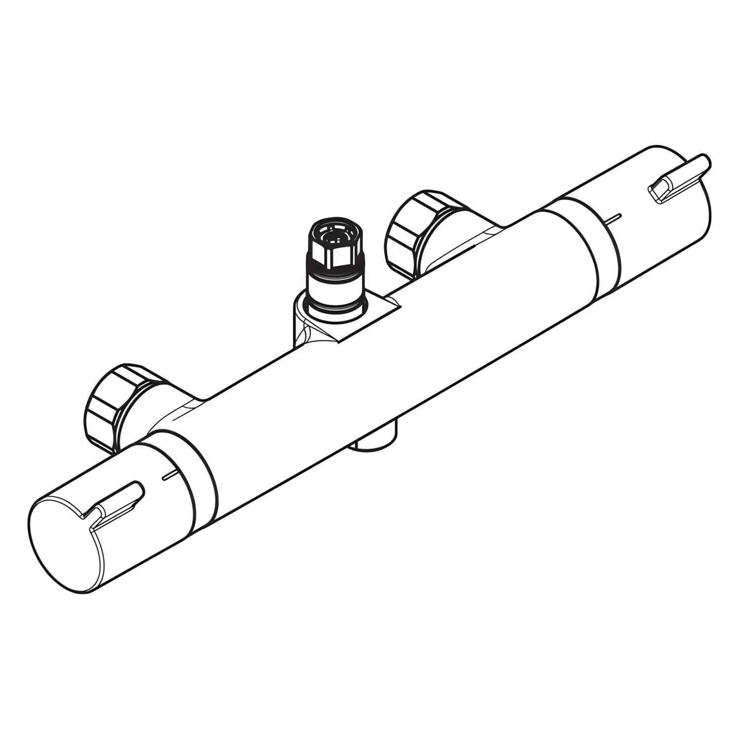 Zapasowy termostat firmy Hansgrohe do zestawu Raindance Select S 240 2jet Showerpipe