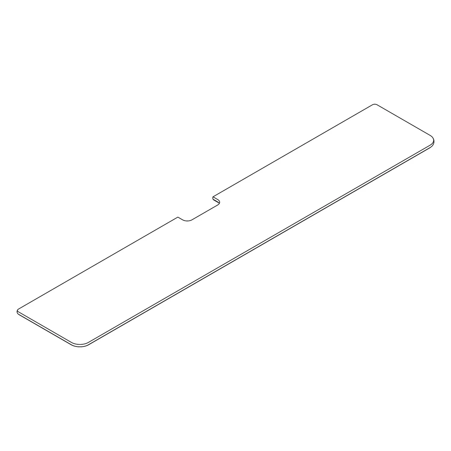 Rysunek techniczny półki szklanej, hansgrohe