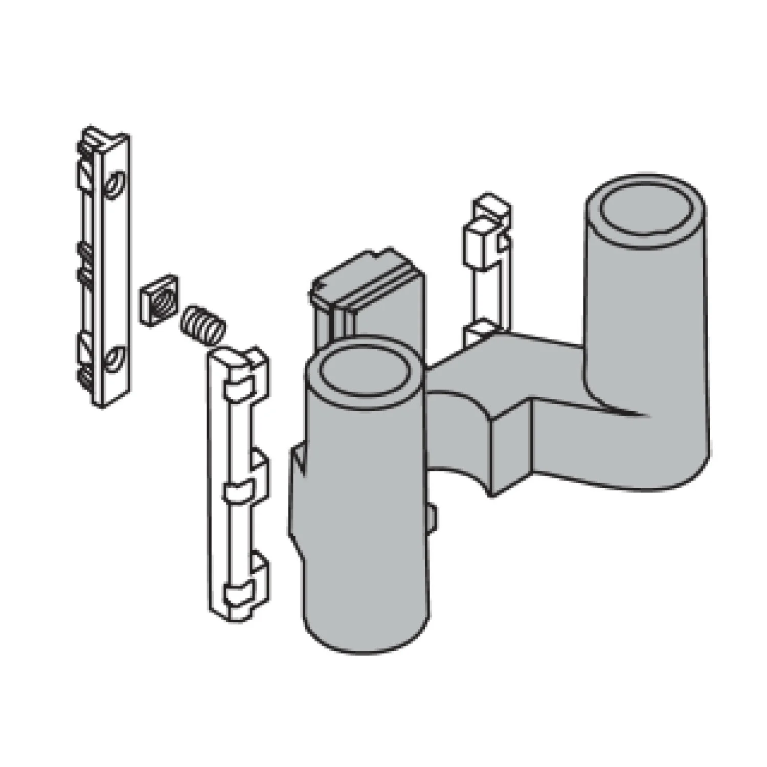 Rysunek techniczny części zamiennej do rury prysznicowej, hansgrohe