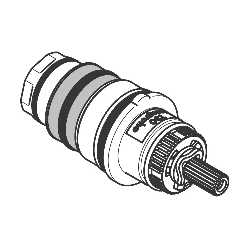 Ilustracja jednostki sterującej do baterii, hansgrohe