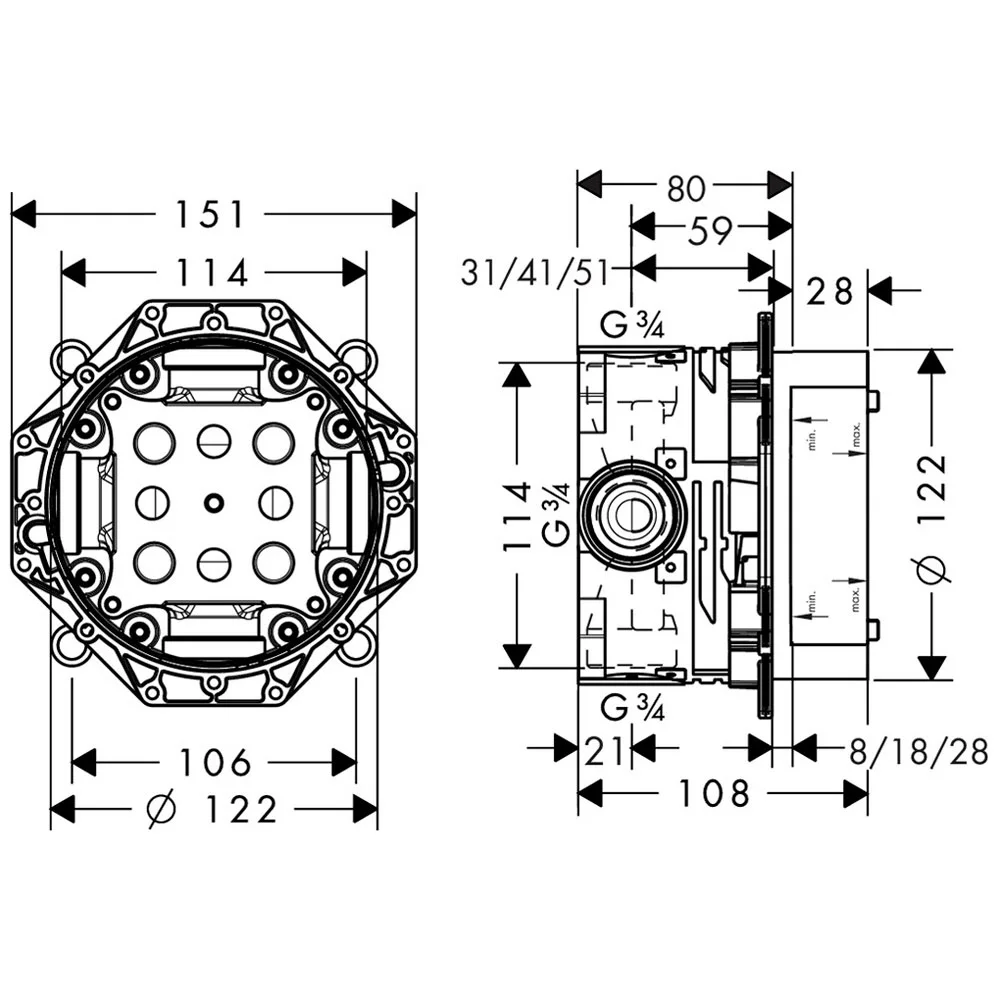 hansgrohe iBox Universal Grundkörper Bild 2