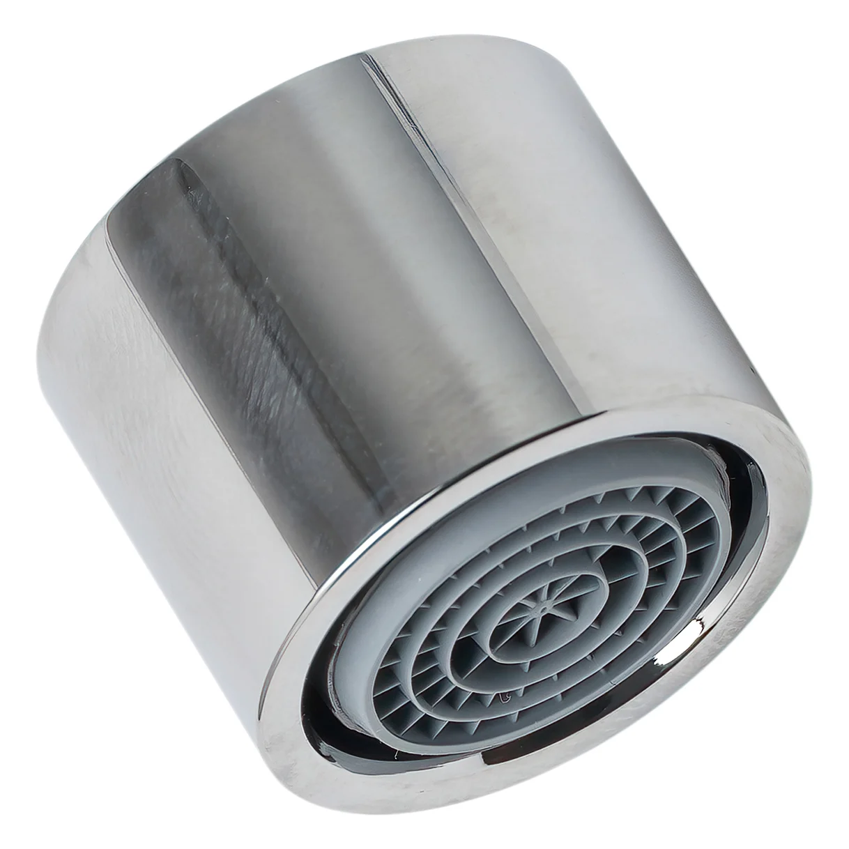 Chromowany aerator z szarym wkładem, hansgrohe
