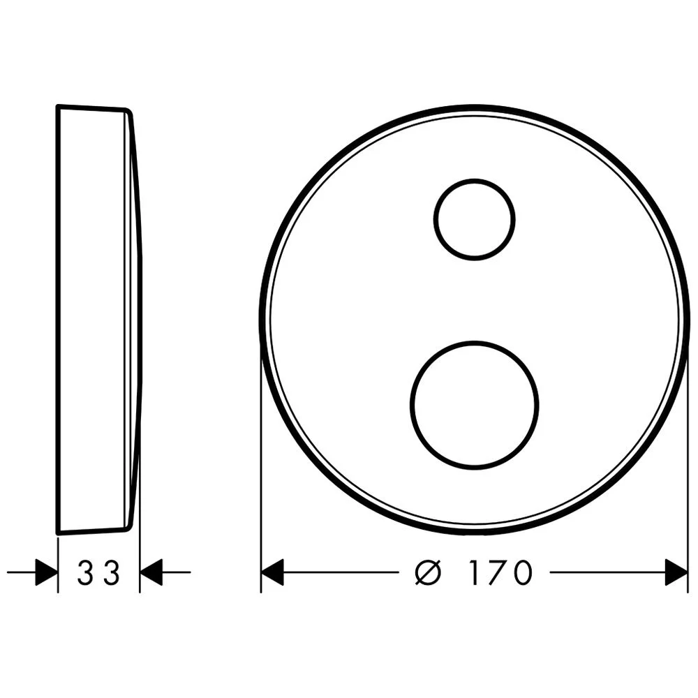 AXOR Verlängerungsrosette rund 2-Loch Pfeil Bild 2