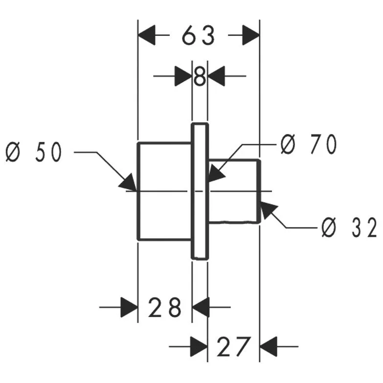 AXOR Urquiola Verlängerung für Waschtischmischer, 2,8 cm Bild 2