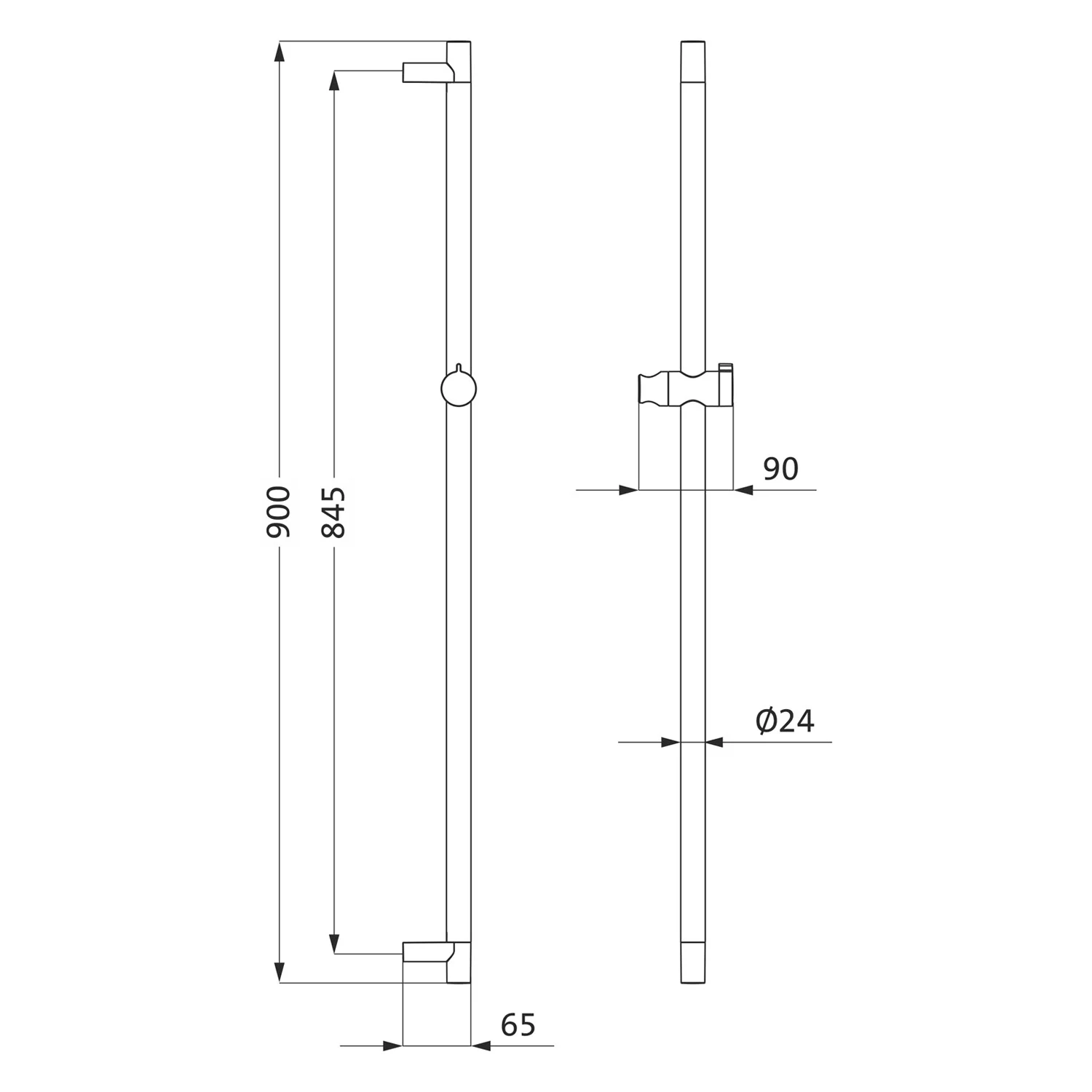 Herzbach LIVING SPA Brausestange Slide S 90 cm Bild 3