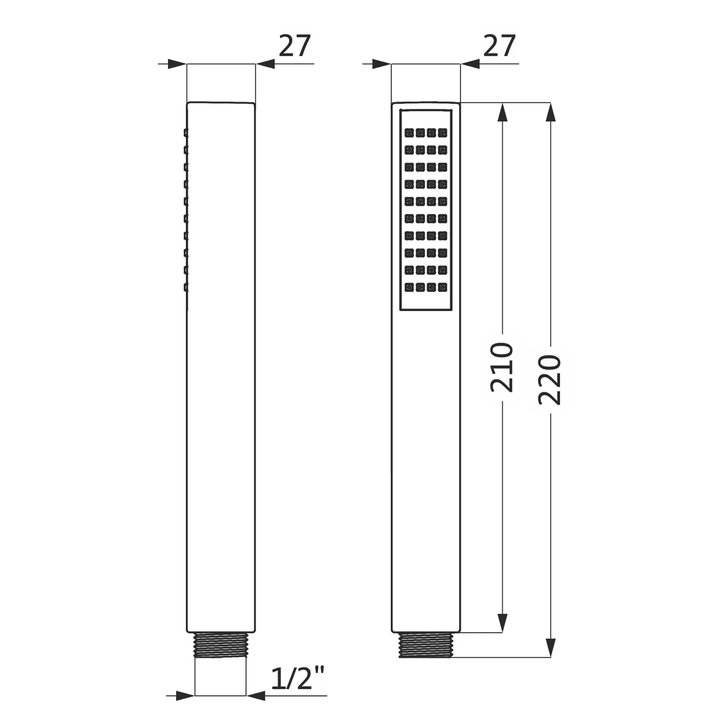 Herzbach LIVING SPA Stabhandbrause eckig Bild 2