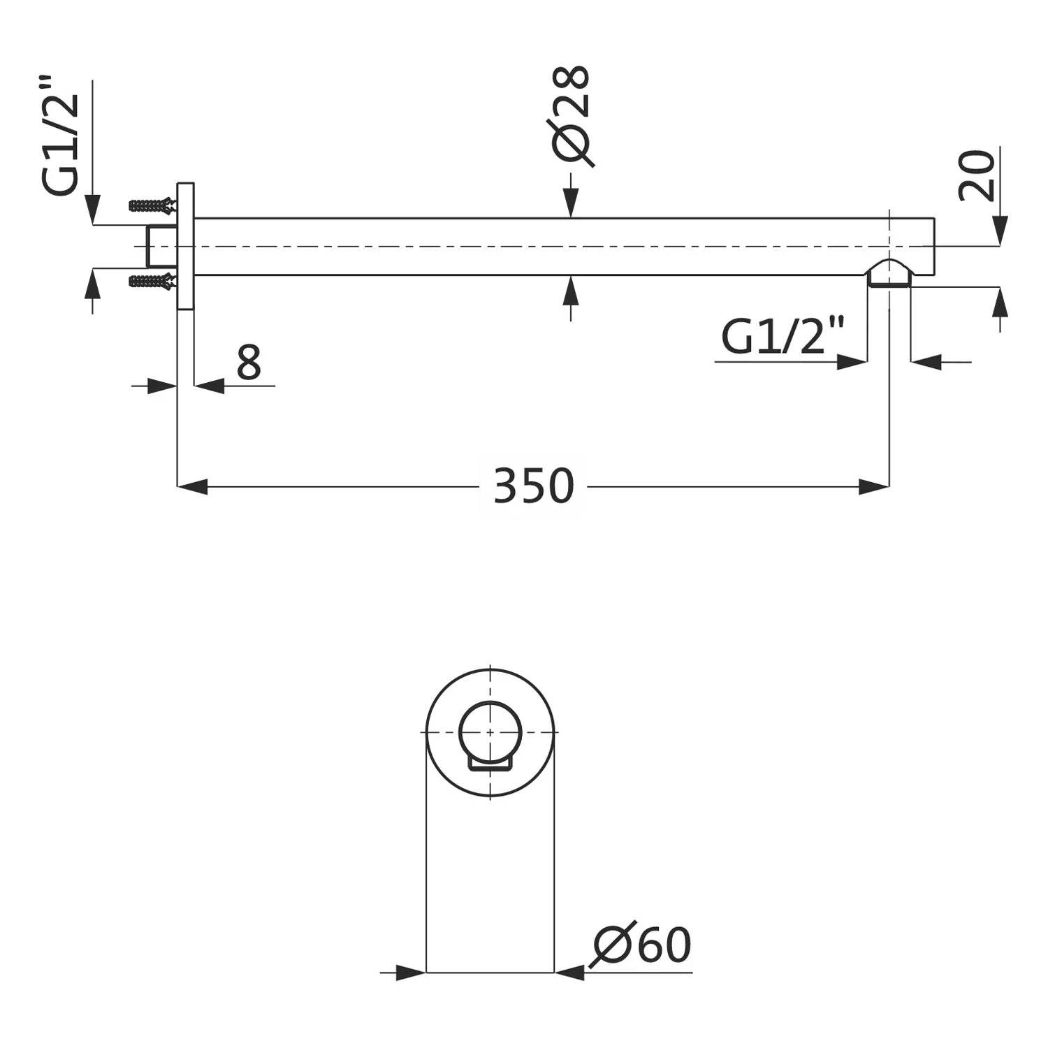 Herzbach LIVING SPA Wandarm 35 cm Bild 2