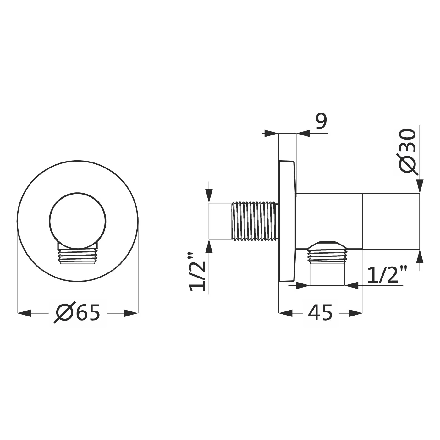 Herzbach LIVING SPA Wandanschlussbogen Bild 2
