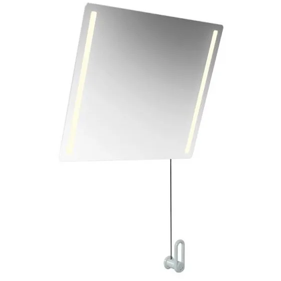 Lustro LED z lustrem uchylnym w widoku z przodu, Hewi