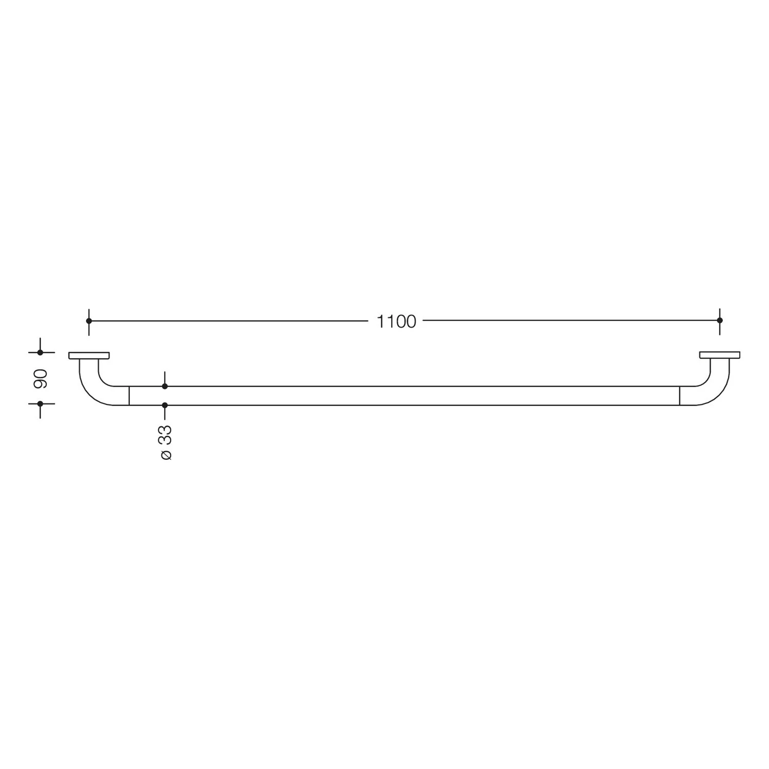 HEWI Serie 477 Badetuchhalter 110 cm Bild 3
