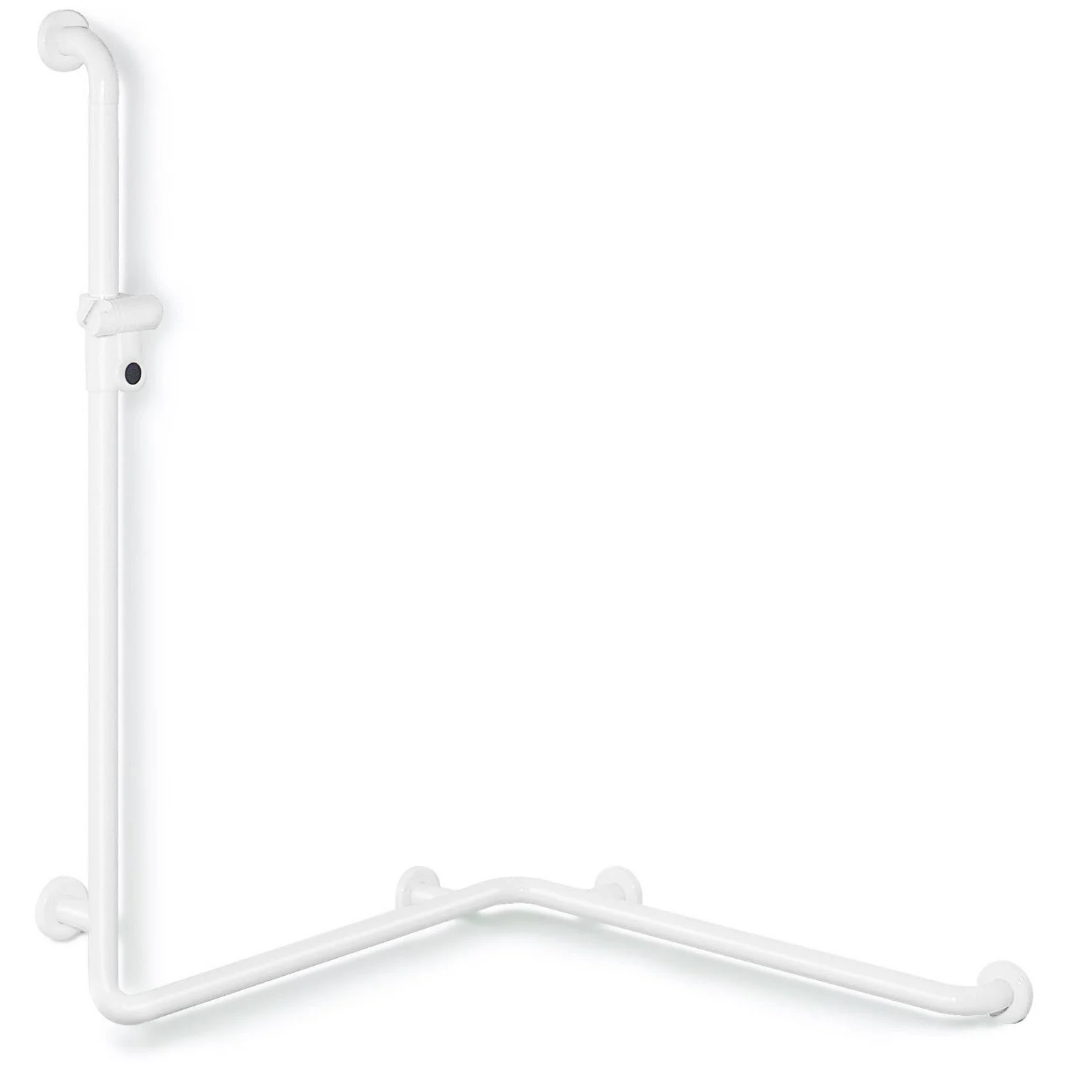 HEWI Serie 801 Duschhandlauf 76,2 x 110 cm mit Brausehalterstange