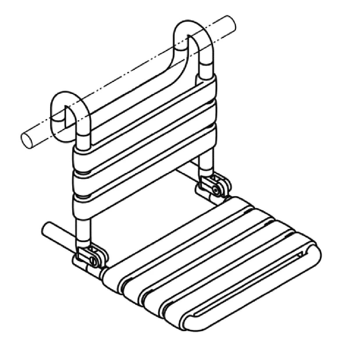 HEWI Serie 801 Einhängesitz, klappbar Bild 2