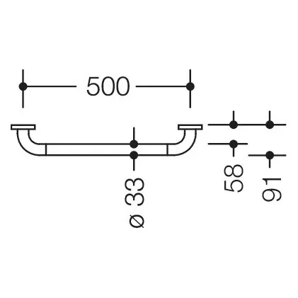 HEWI Serie 801 Haltegriff 50 cm Bild 3