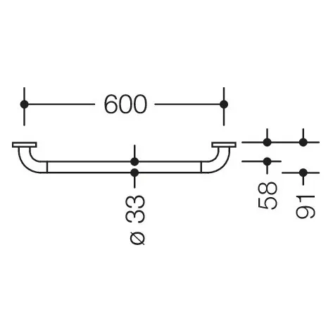 HEWI Serie 801 Haltegriff 60 cm Bild 3