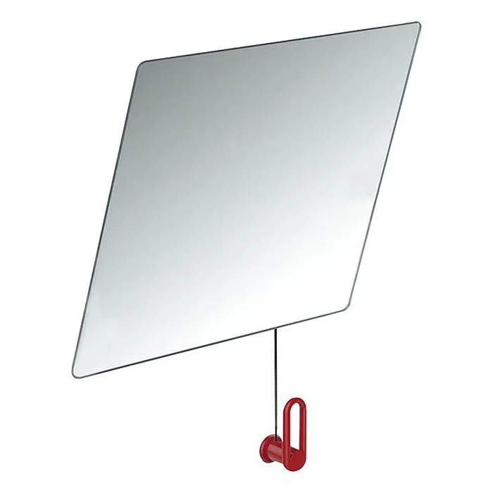 Lustro uchylne z czerwoną rączką w widoku z boku, Hewi