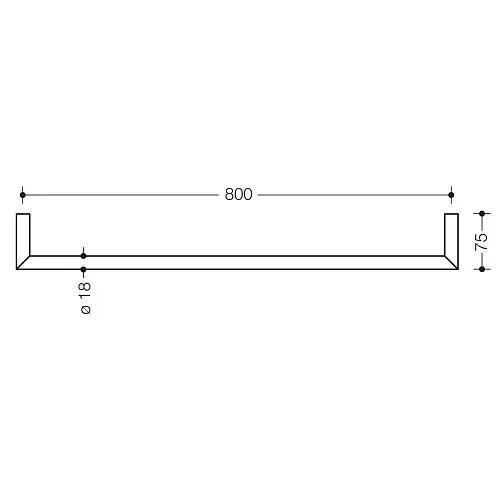 HEWI System 162 Badetuchhalter 80 cm Bild 2