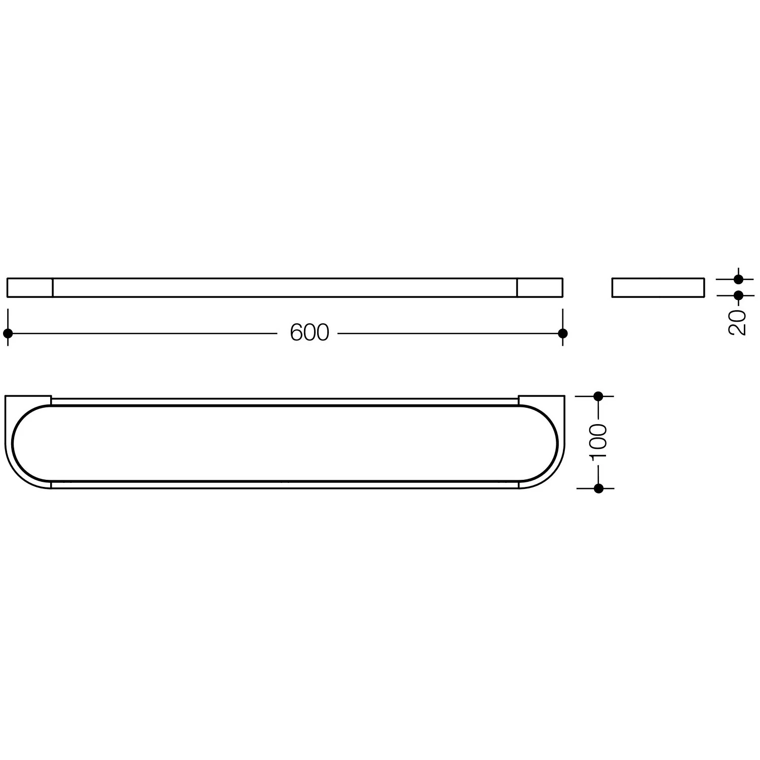 HEWI System 800 Ablage aus Acrylglas Bild 3