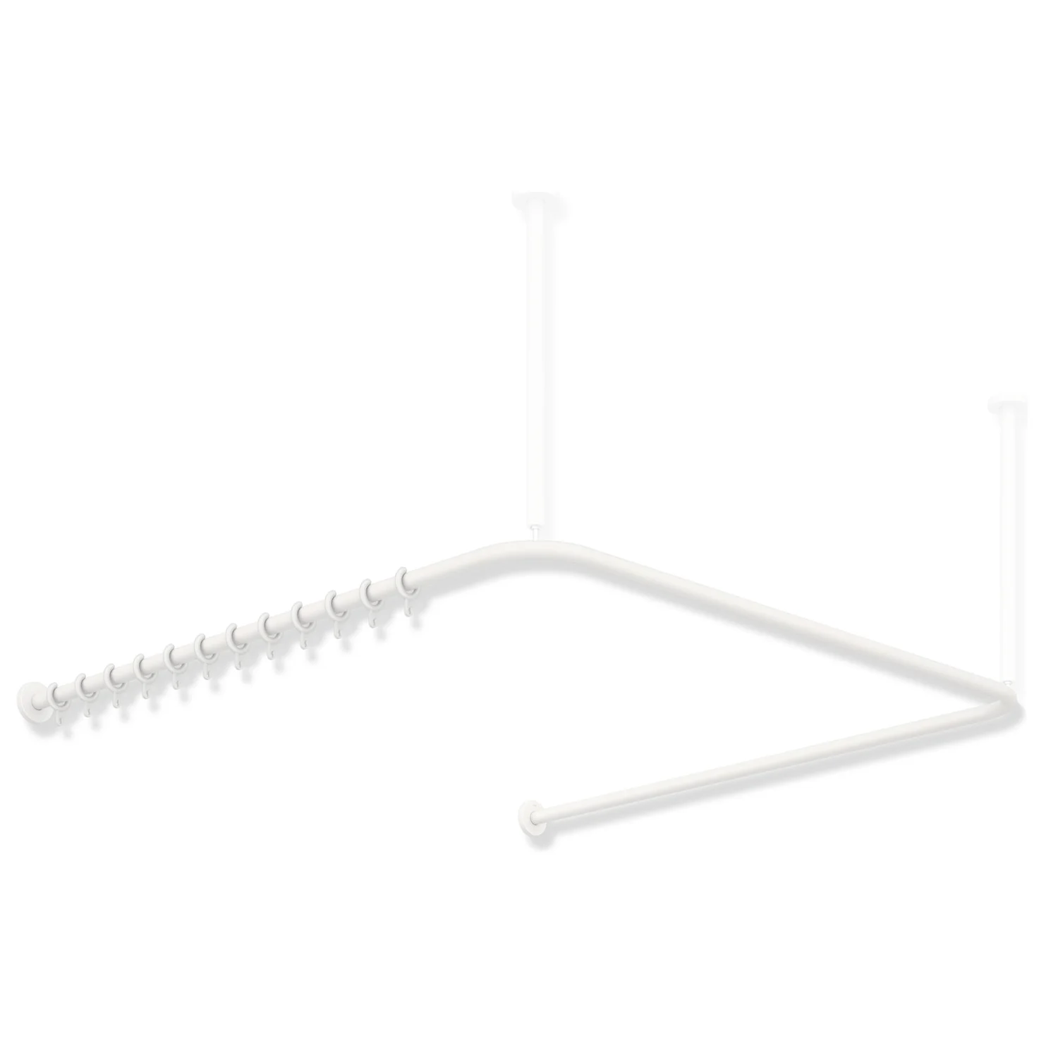 HEWI System 900 Vorhangstange U-förmig, für Duschwanne 100 x 100 cm