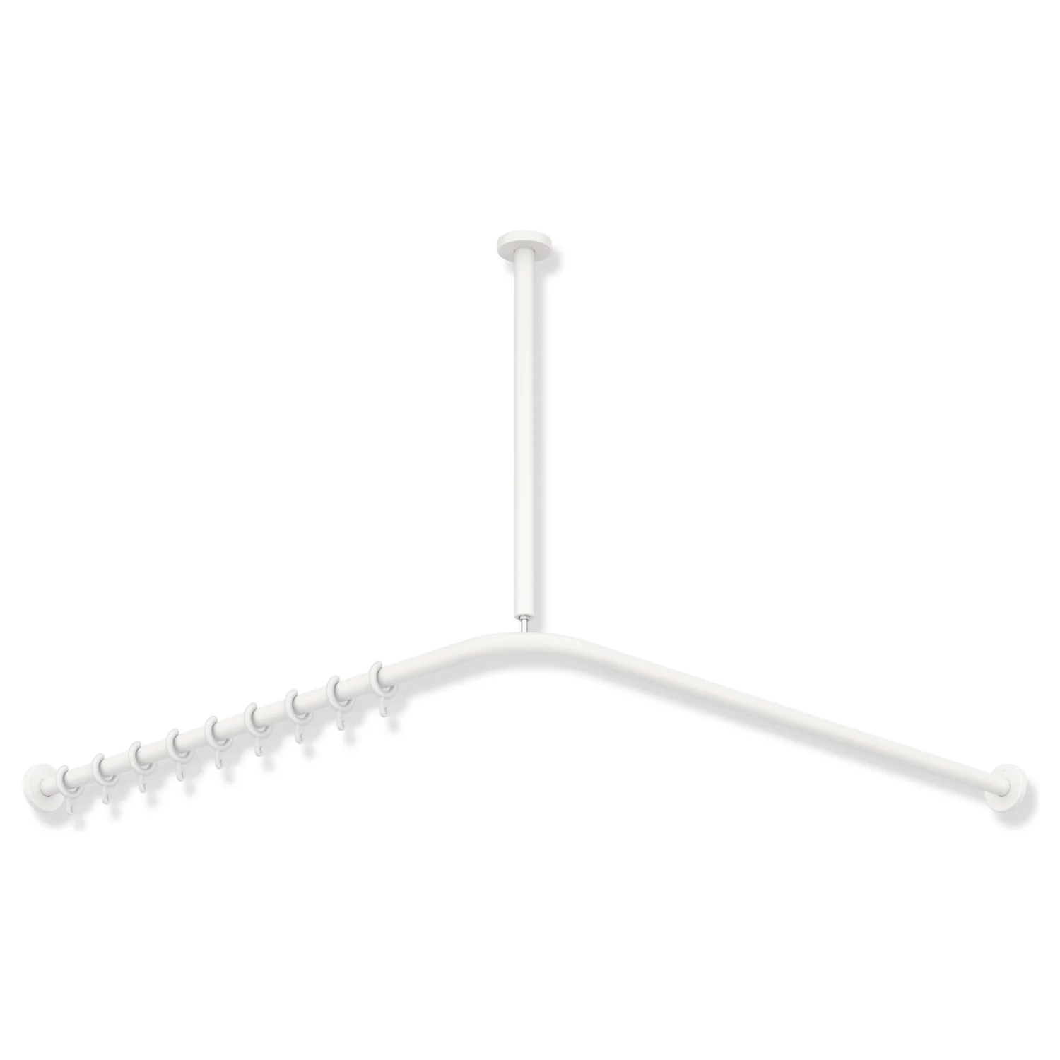 HEWI System 900 Vorhangstange für Duschwanne 80 x 80 cm