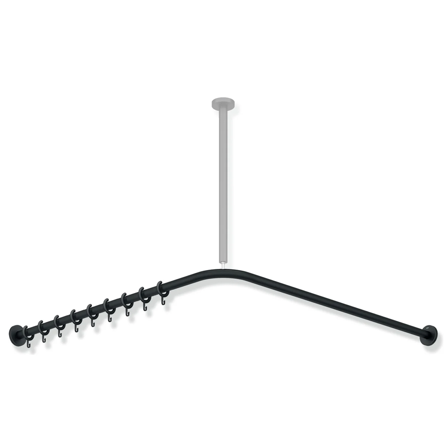 HEWI System 900 Vorhangstange für Duschwanne 90 x 90 cm
