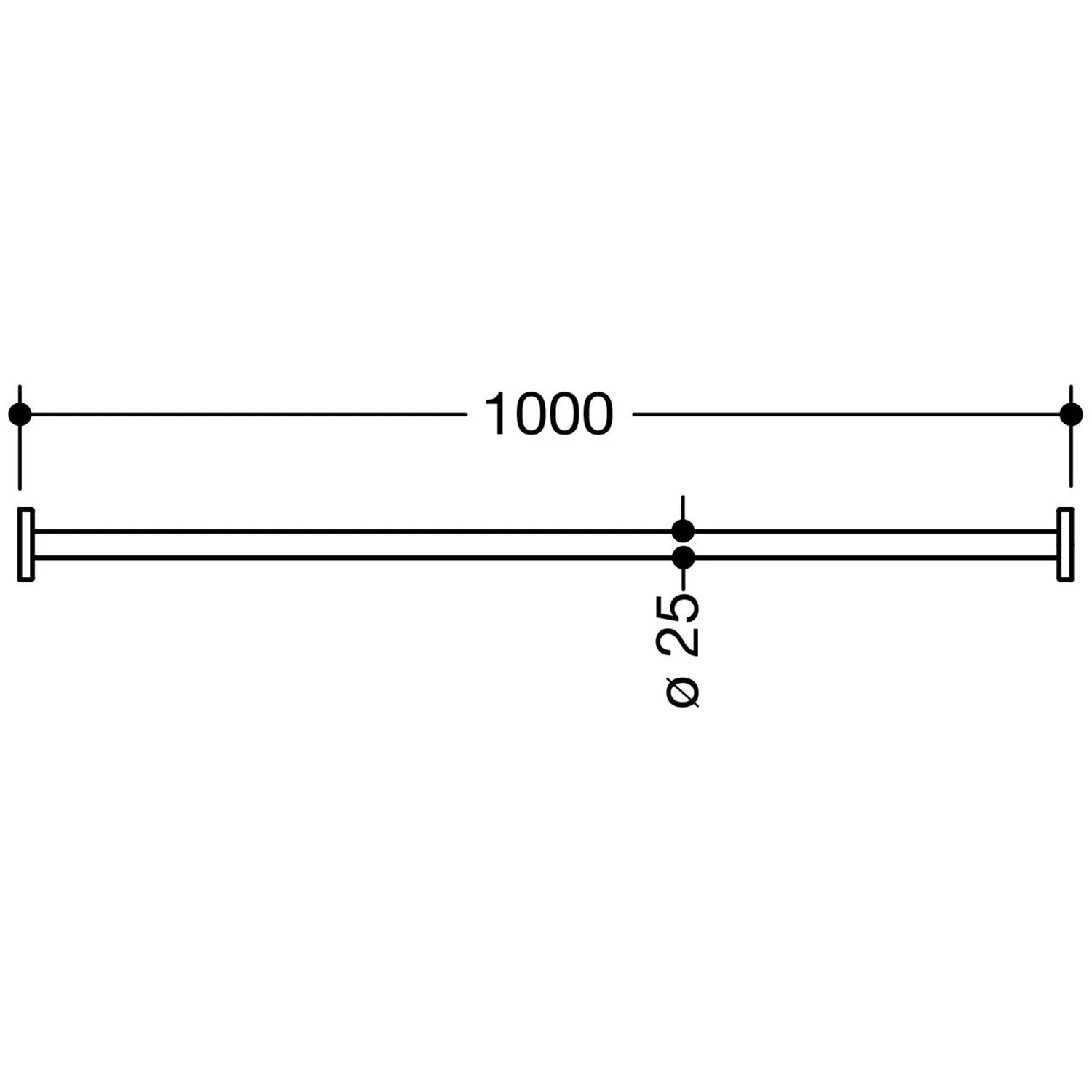 HEWI System 900 Vorhangstange 100 cm Bild 3