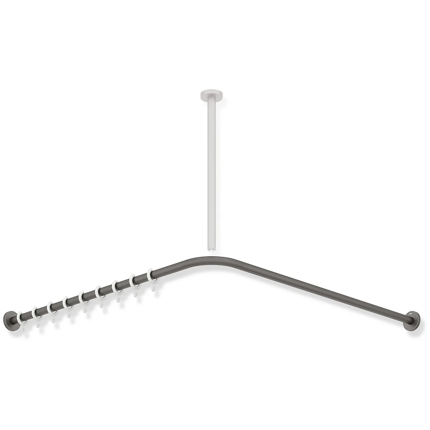 HEWI System 900 Vorhangstange für Duschwanne 80 x 80 cm