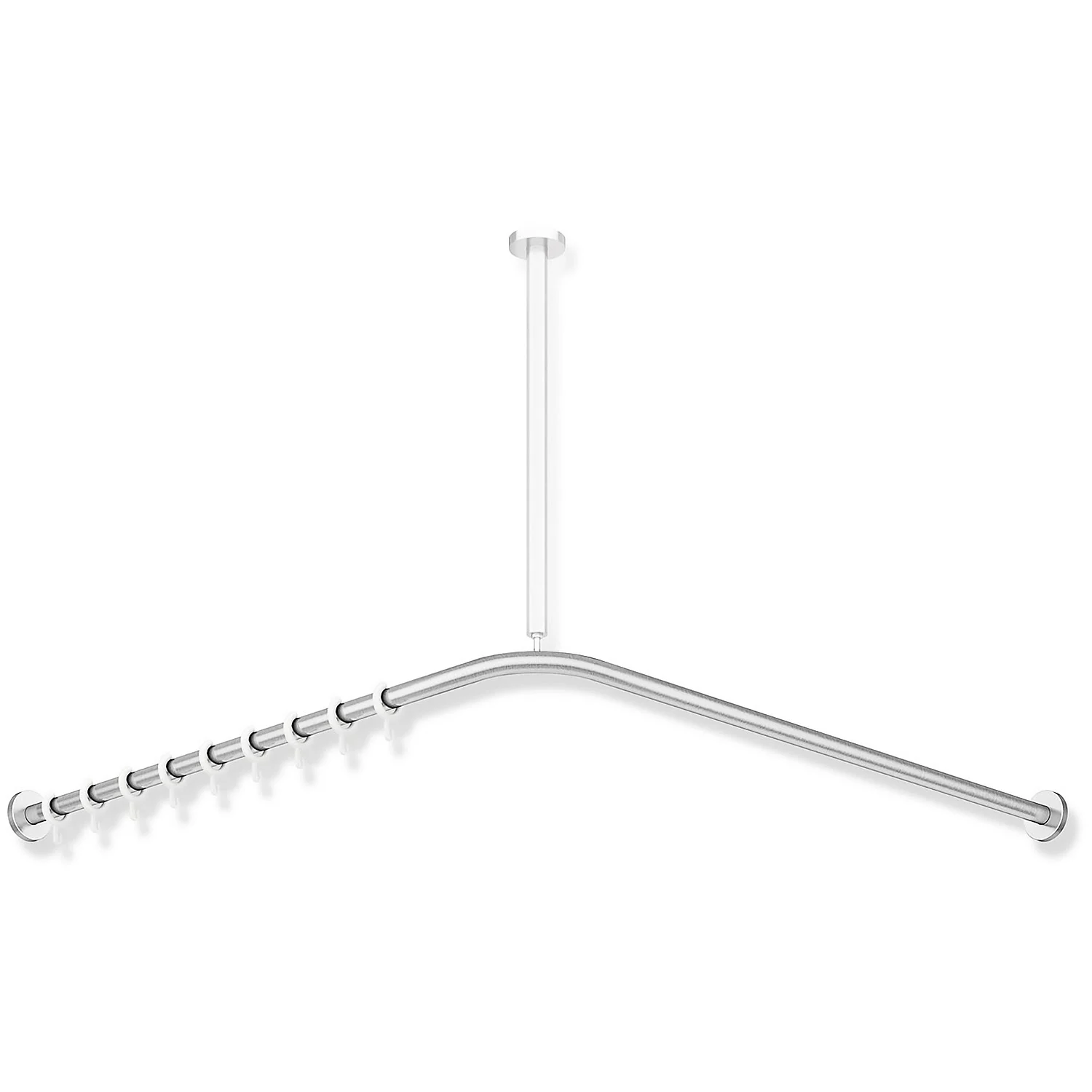 HEWI System 900 Vorhangstange für Duschwanne 80 x 80 cm