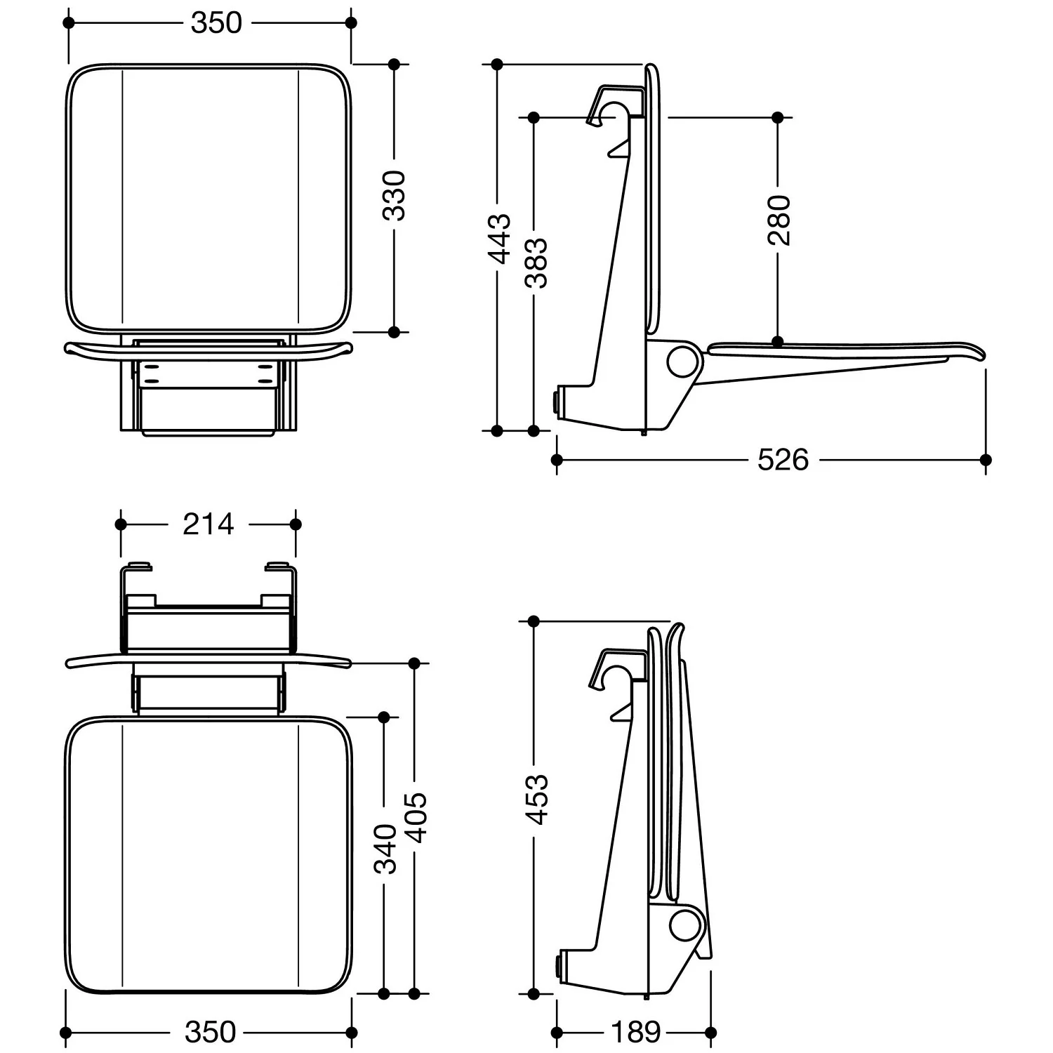 HEWI System 900 Einhängesitz Bild 2