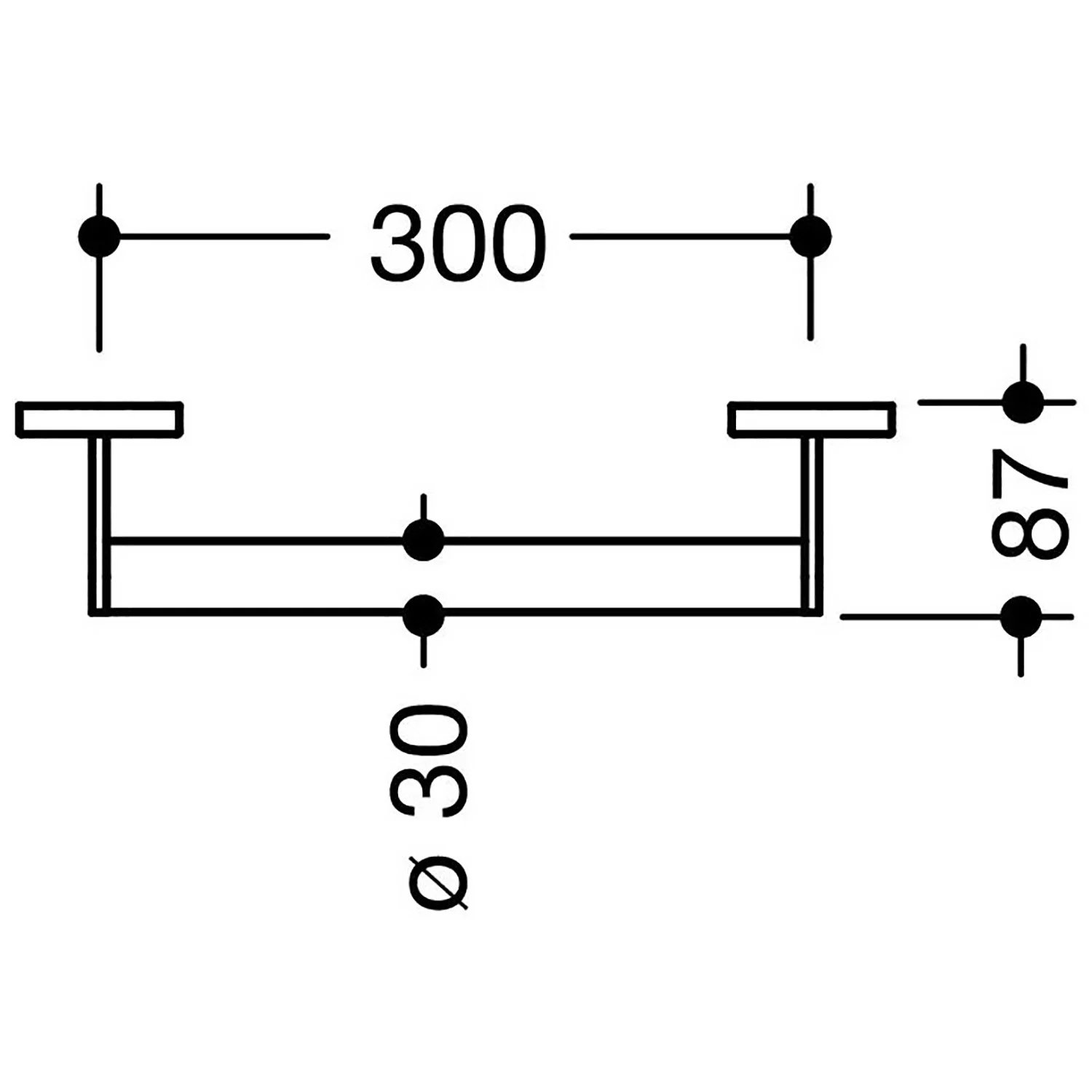 HEWI System 900 Haltegriff, 30 x 8,7 cm Bild 3