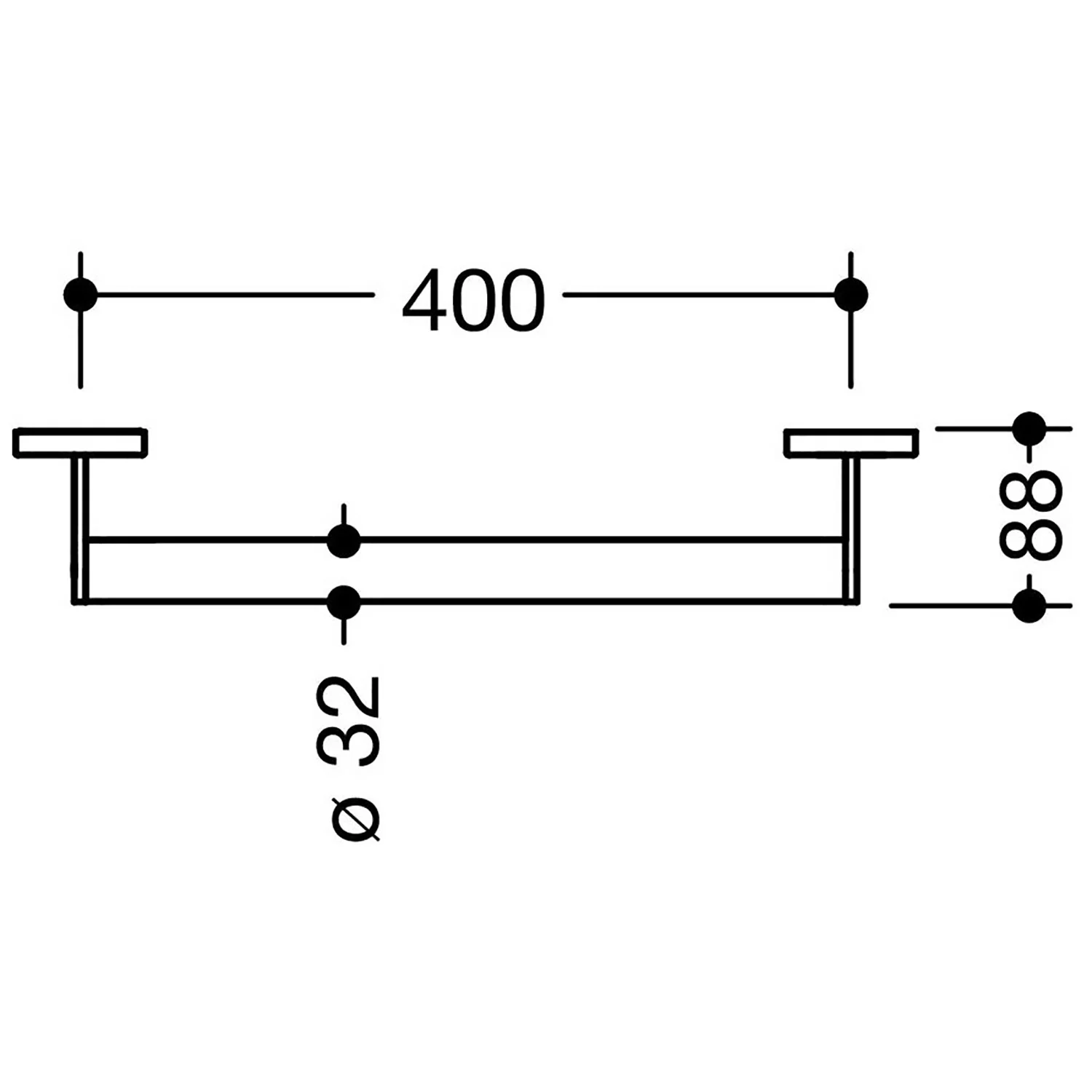 HEWI System 900 Haltegriff 40 x 8,8 cm Bild 2